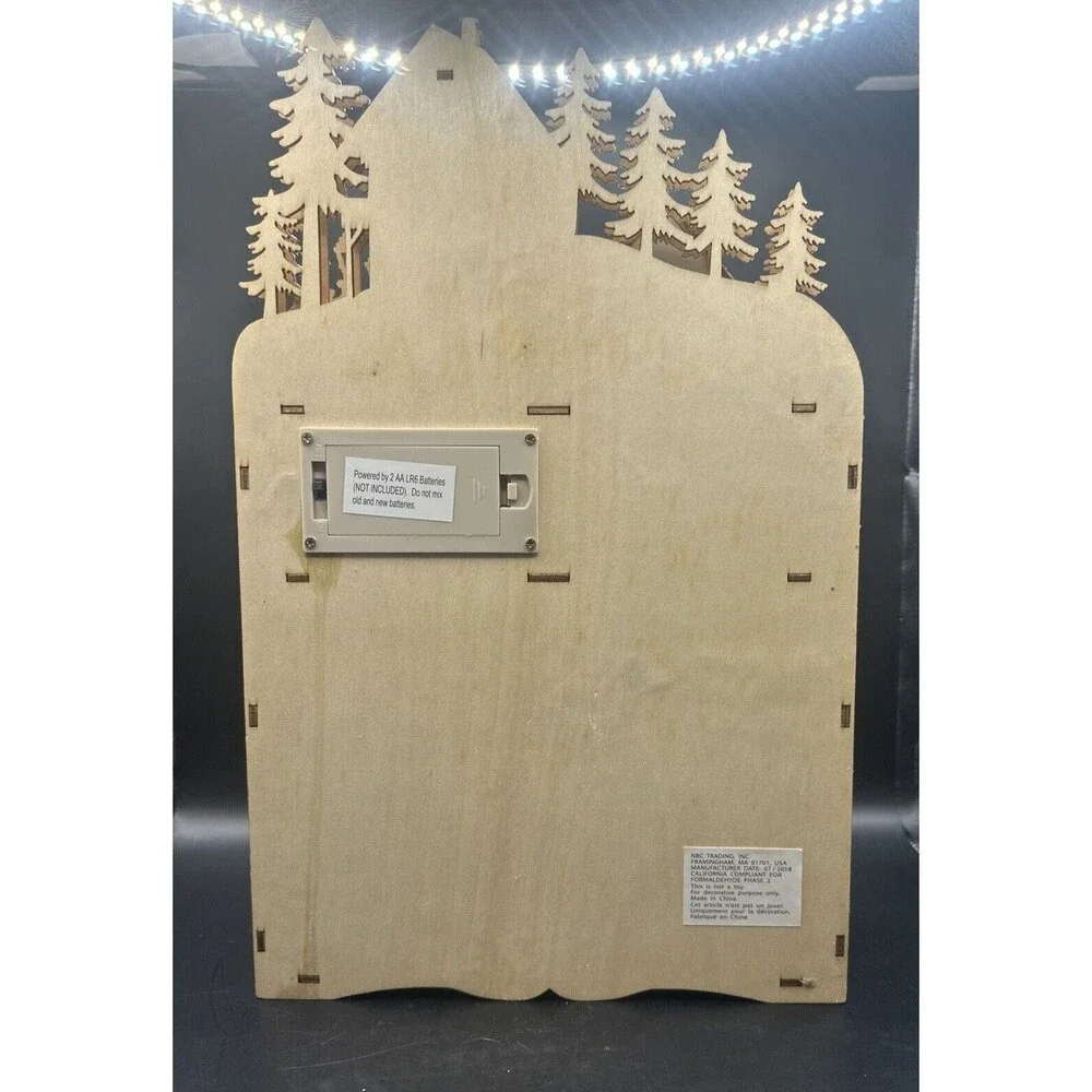 Wooden Advent Calendar Battery Operated 24 drawer Christmas Holiday Works 14